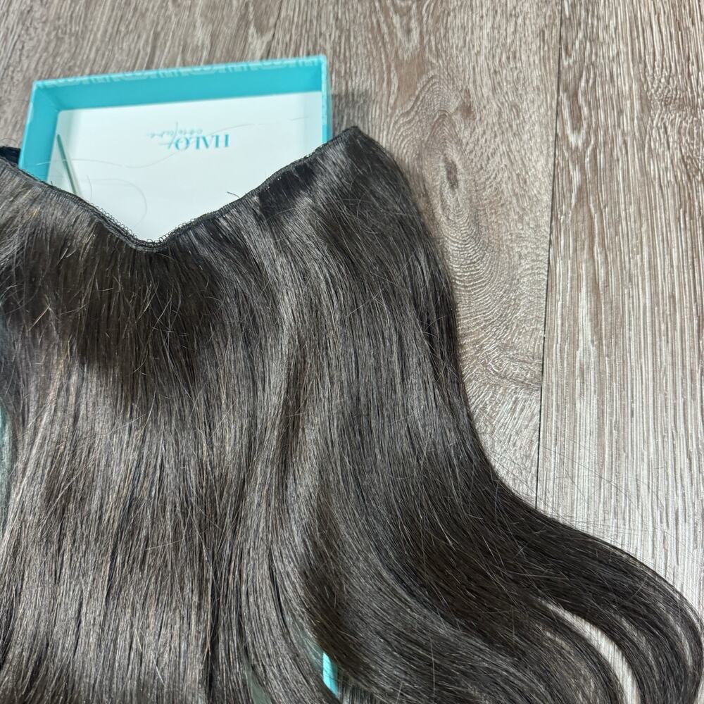 HALO COUTURE Original HALO EXTENSIONS 12in Color #1B; Dark Brown and beautiful. - Picture 11 of 14